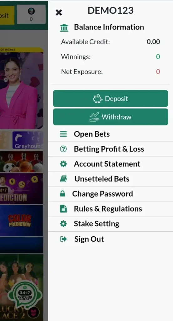 lotus365 dashboard access: all games play and win